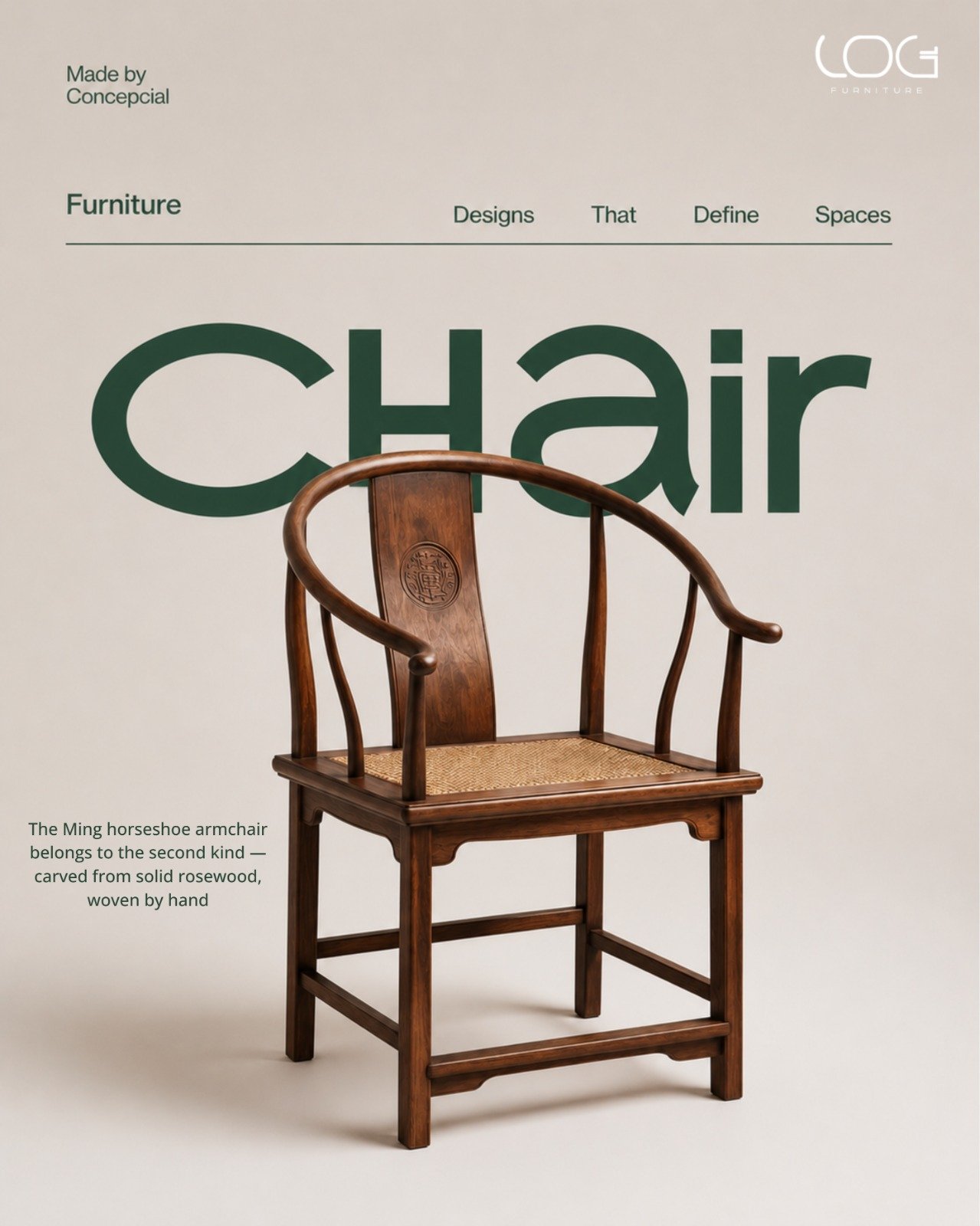 Ming Horseshoe Armchair